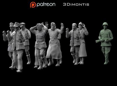 CAPTURED GERMAN SOLDIERS 3D PRINT MODEL