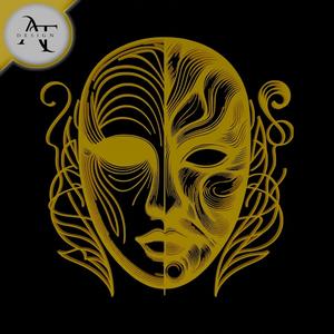 Mask Two Side - Silhouette - 2D Wall Art Decor