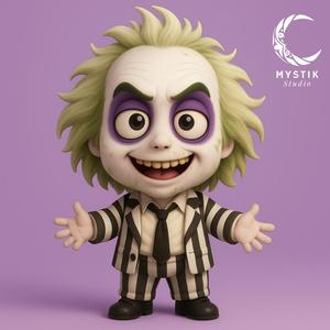 Beetlejuice Chibi STL – The Ghost with the Most in Cute Version