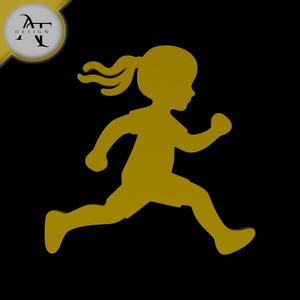 Child Run - Silhouette - 2D Wall Art Decor