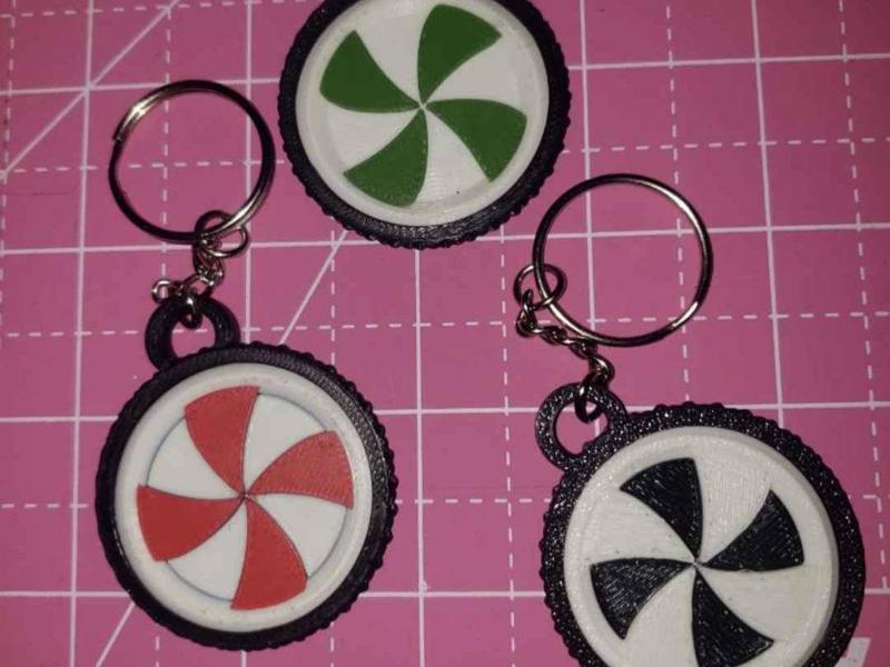 pinwheel keychain