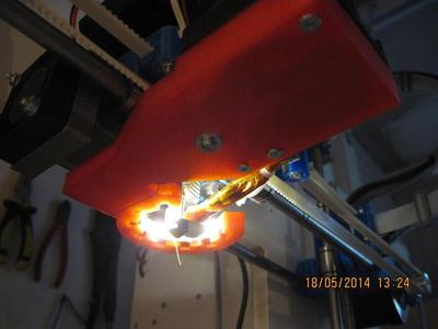 Mendel90 nozzle fan duct (90/360 open, for hexagon hotend)