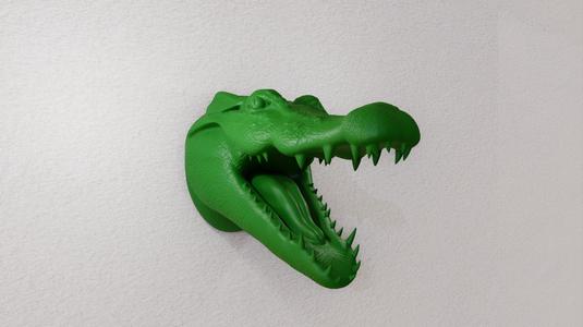 crocodile head wall mount