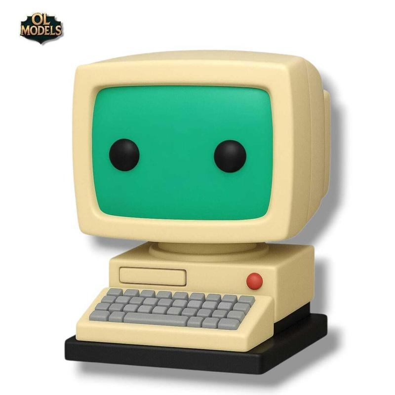 The Computer Chibi Figure Courage the Cowardly Dog 3D Model