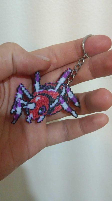 8 Bit Ariados Keychain