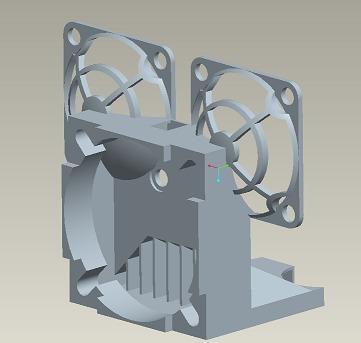 2" fan extruder cooler for 2X 