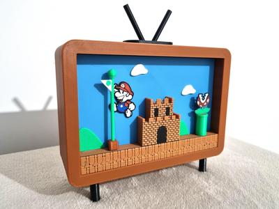 Super Mario Bros Level / Retro Television (.3mf Only)