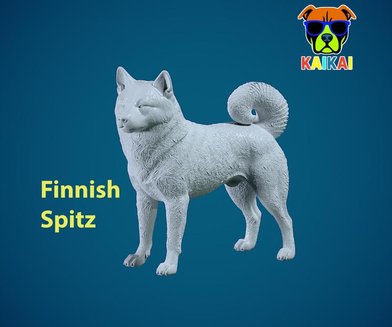 Finnish Hound dog model - Loulou Finois Dog statue - 3D print