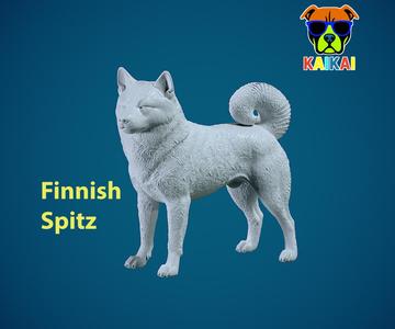 Finnish Hound dog model - Loulou Finois Dog statue - 3D print