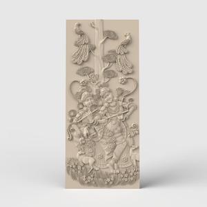 3D Model STL CNC Indian Painting Panel