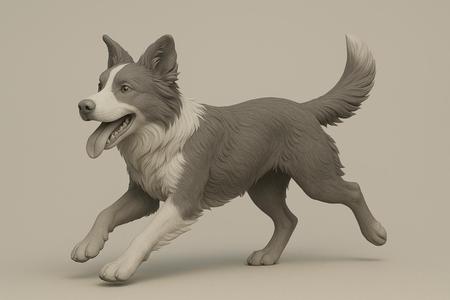 Border Collie DOG - STL FILE FOR PRINTER 3D