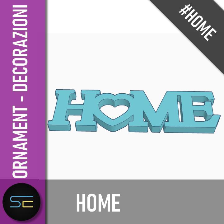 'Home' Script Ornament - A Stylish Accent for Your Space