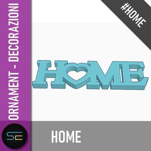 'Home' Script Ornament - A Stylish Accent for Your Space