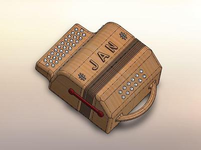 Personalized JAN Name Accordion Key Ring