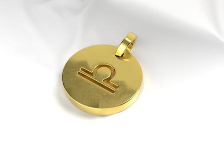 ⚖️ Libra Zodiac Pendant – 3D Printable Charm with Loop