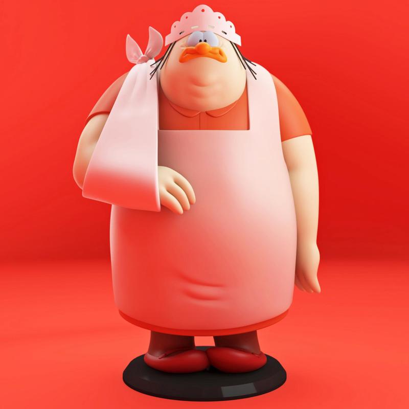 3D printable file of Nanny from Count Duckula