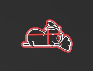 Capybara flying on his cookie-cutter broom