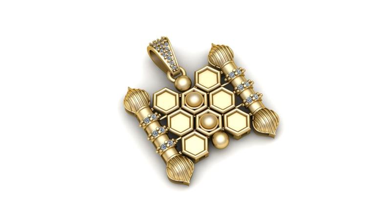 DIAMOUND GOLD PENDANT  3d printable model