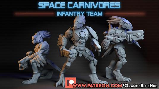 Greater Good Space Carnivores -- Infantry Team