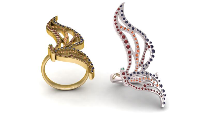 designer ring 3D printable model