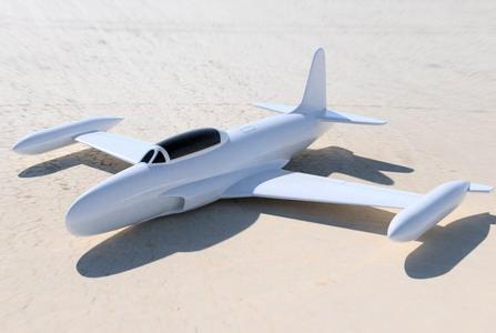 Easy to print T33 jet trainer aircraft scale model esc: 1/64