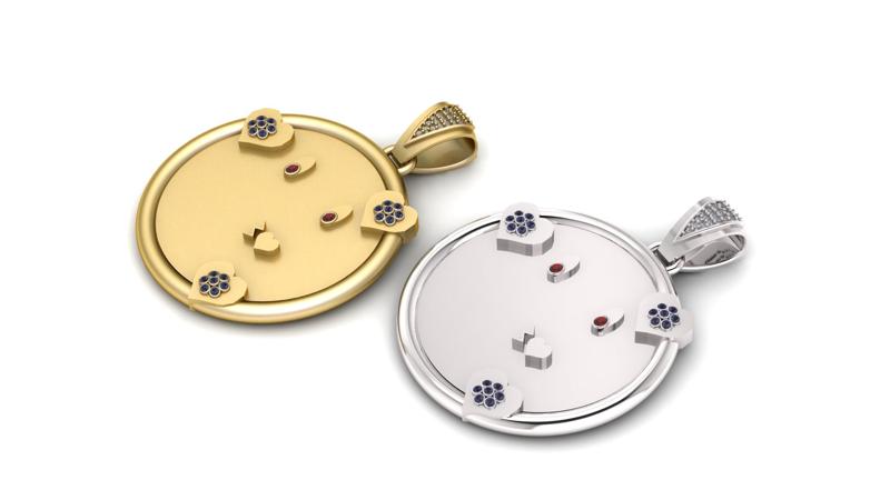 ROUND FACES PENDANT 3d printable model