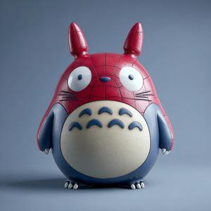 🕷️🍄 "Spider-Toro" – Totoro x Spider-Man Chibi Fusion (STL)
