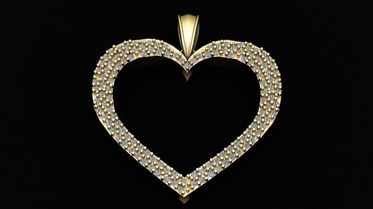 HEART GOLD PENDANT 3d printable model