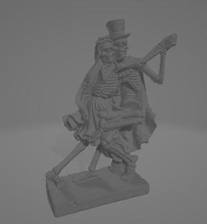 Dancing Skeleton Couple Figurine - Eternal Waltz