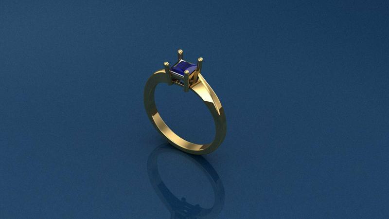 PRINCESS SINGLE  STONE RING