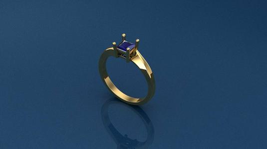 PRINCESS SINGLE  STONE RING