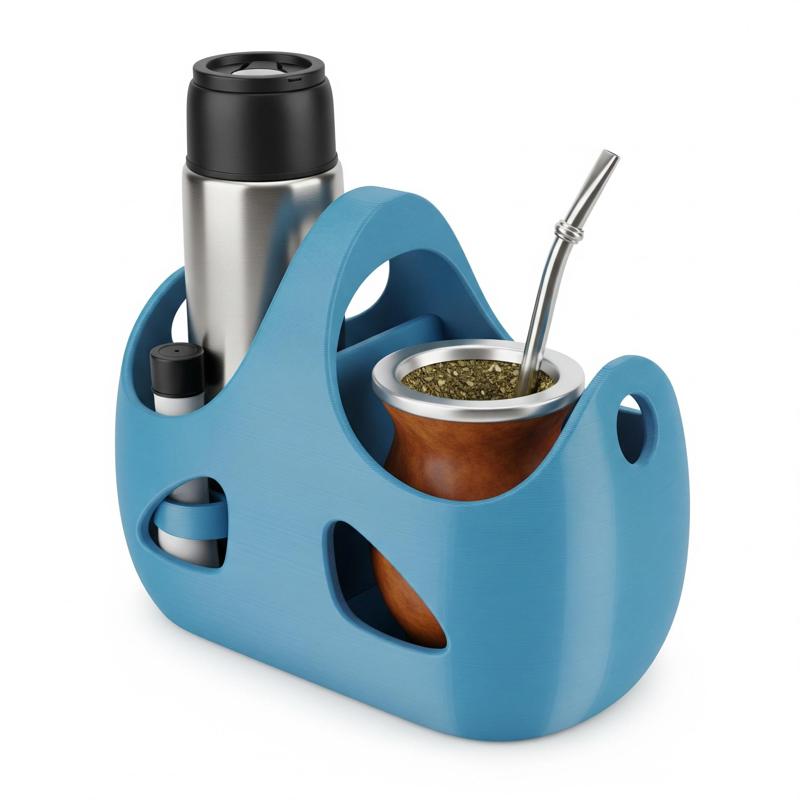 Portable Organizer Basket for Mate and Thermos