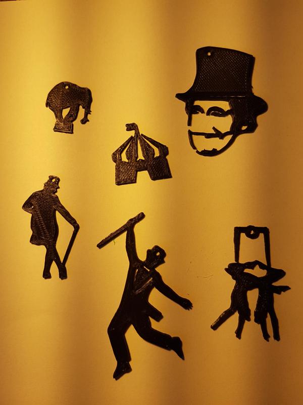 great showman, circus key rings,tags