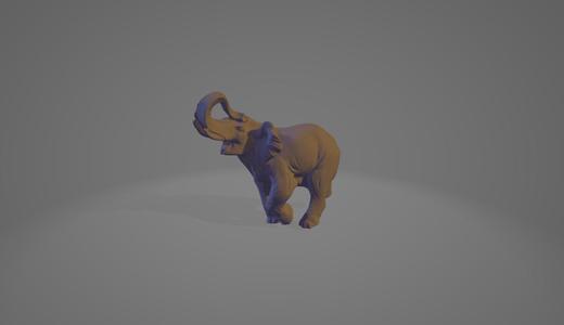 Majestic elephant in motion - 3D model