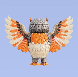 Colorful Owl Sculpture
