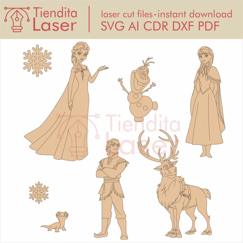 Frozen - Vectors for laser cutting