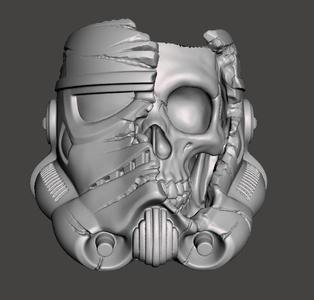 MATTE STORMTROOPER SKULL
