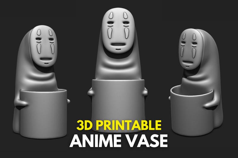 No Face Kaonashi - Spirited Away Sen to Chihiro no Kamikakushi - Anime Vase - Stuff Holder