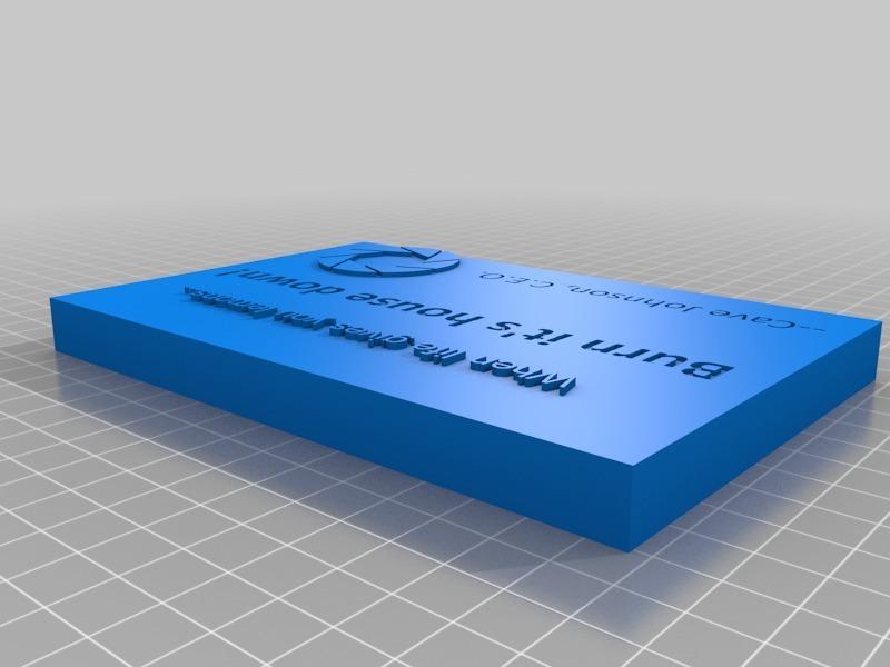 Cave Johnson Motivational Quote Block