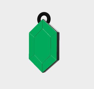Zelda Keychain - Green Rupee