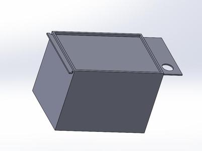 Boxes with padlock security lock of different sizes.