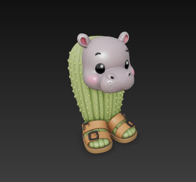 Il Cacto Hipopotamo estilo Anime