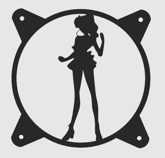 FAN COVER saylor moon jupiter CUBIERTA DE VENTILADOR FAN GRILL 120MM