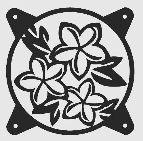 FAN COVER flower nature #8 CUBIERTA DE VENTILADOR FAN GRILL 120MM