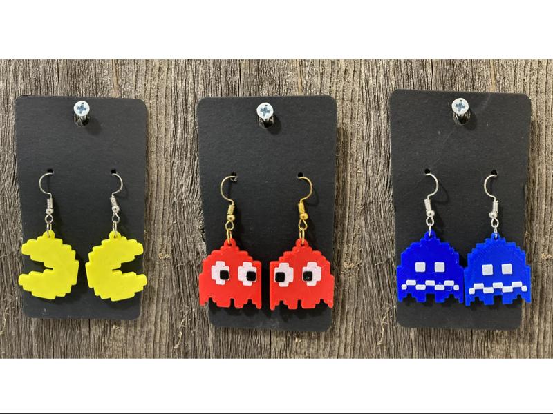 Pac-man inspired Earrings