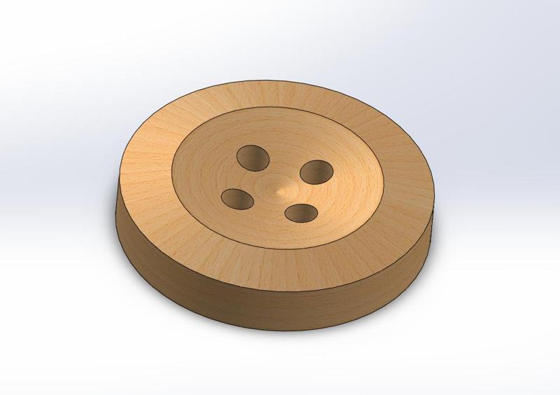 Classic 12mm Sewing Button – 3D Printable