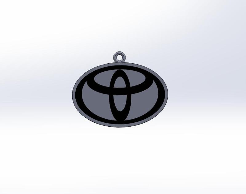 Toyota Logo Keychain – 3D Printable Car Accessory