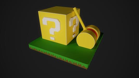 Paper Mario Hammer Desk toy