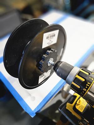 Filament Re-Spooler, Drill Accessory for 3D Printing