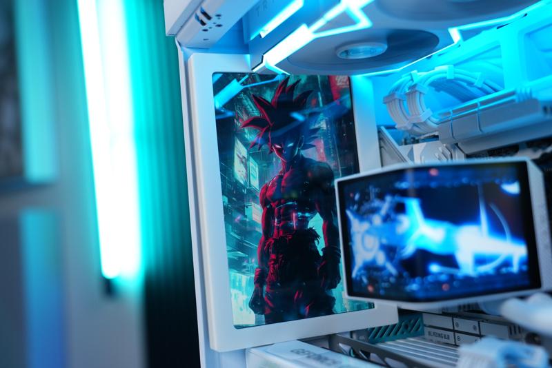 Hyte y70 custom monitor cover for TS